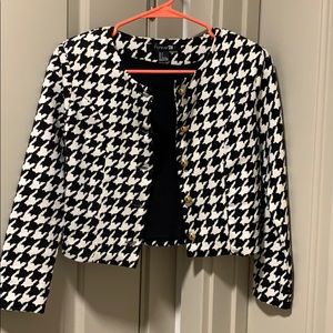 Houndstooth short blazer/cardigan